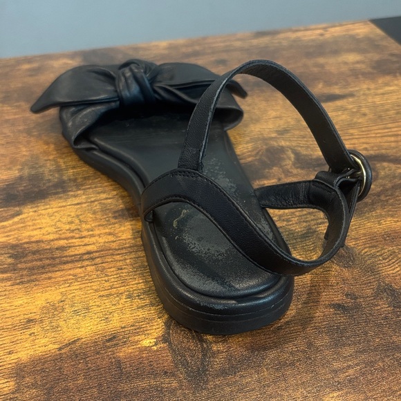 Ted Baker London Black Leather Bow Sandals Size 6 - Picture 9 of 12